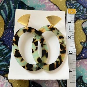 Gold & Acrylic Statement Earrings